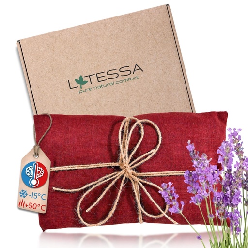 [ltskk2525rotla] LATESSA® Rapssamenkissen mit Lavendel